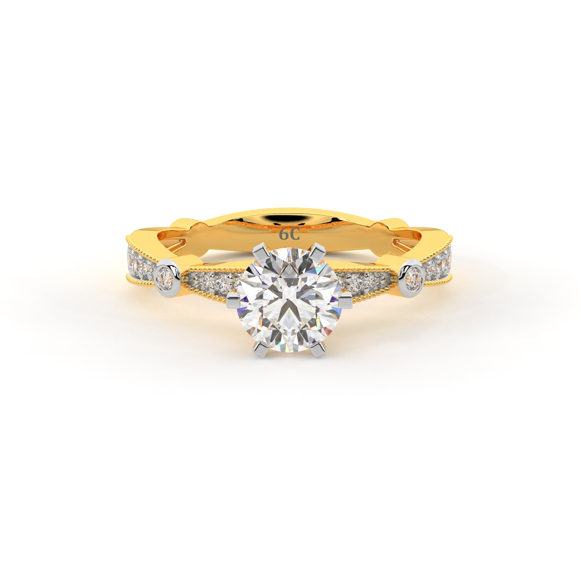 Timeless Crowned Diamond Ring