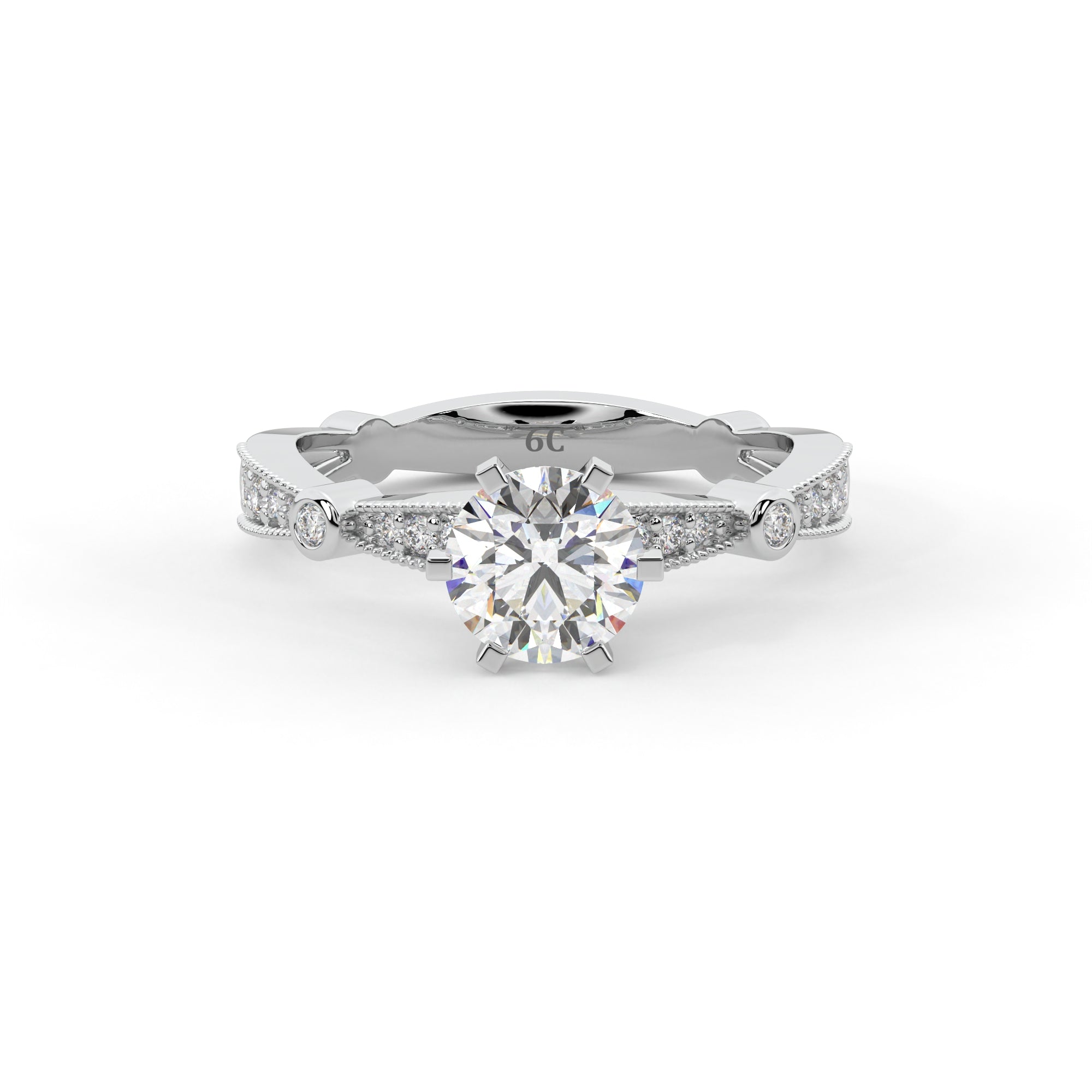 Timeless Crowned Diamond Ring