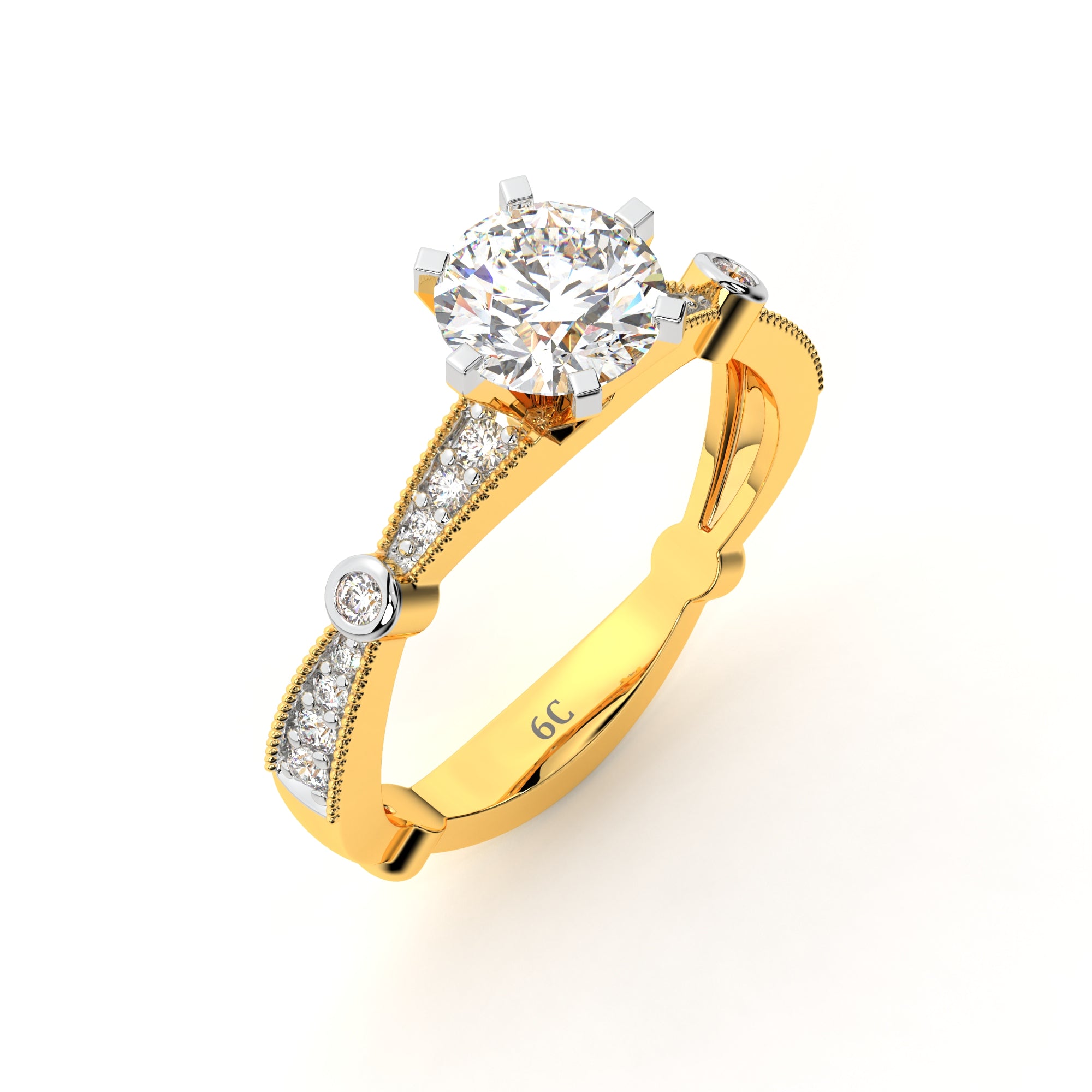 Timeless Crowned Diamond Ring