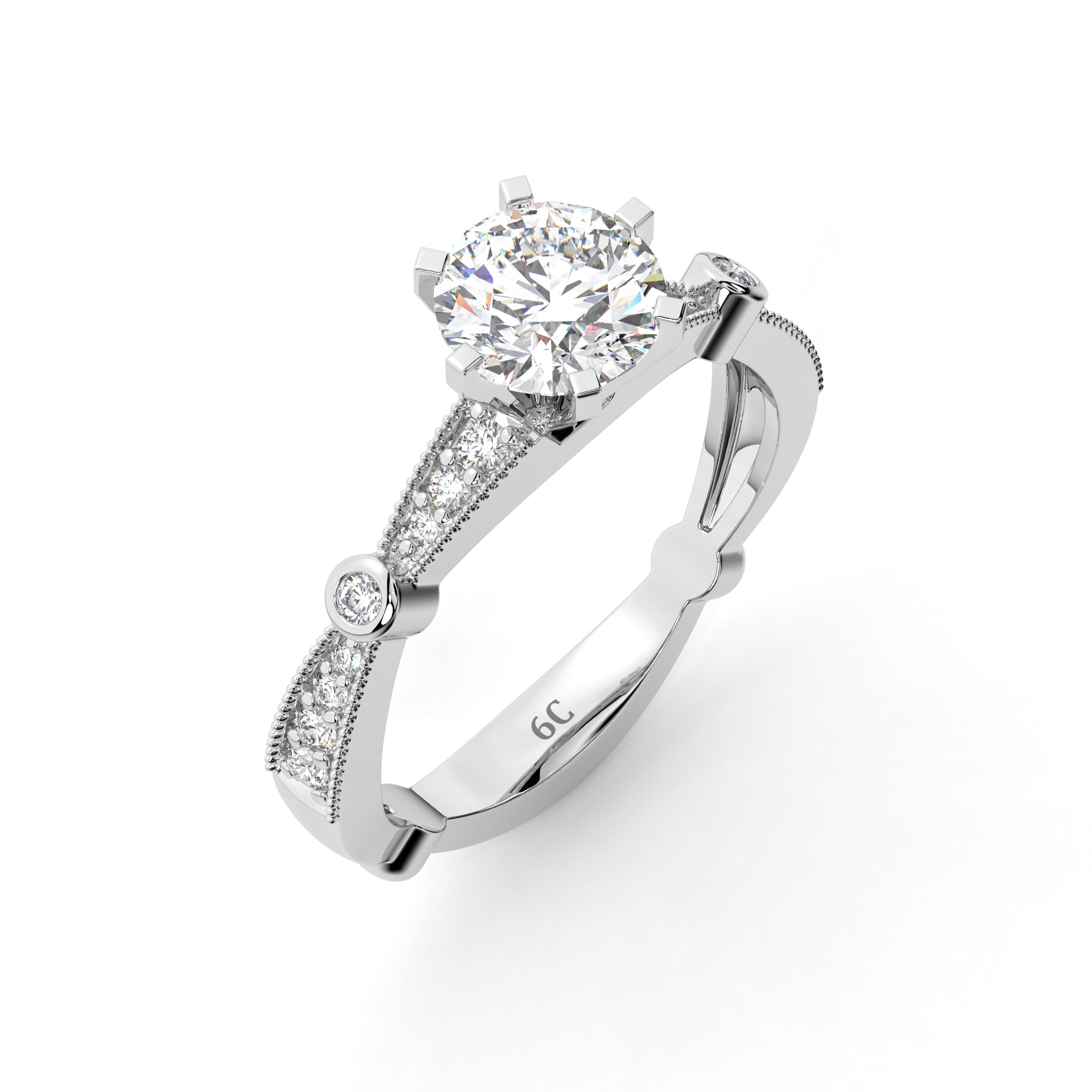 Timeless Crowned Diamond Ring