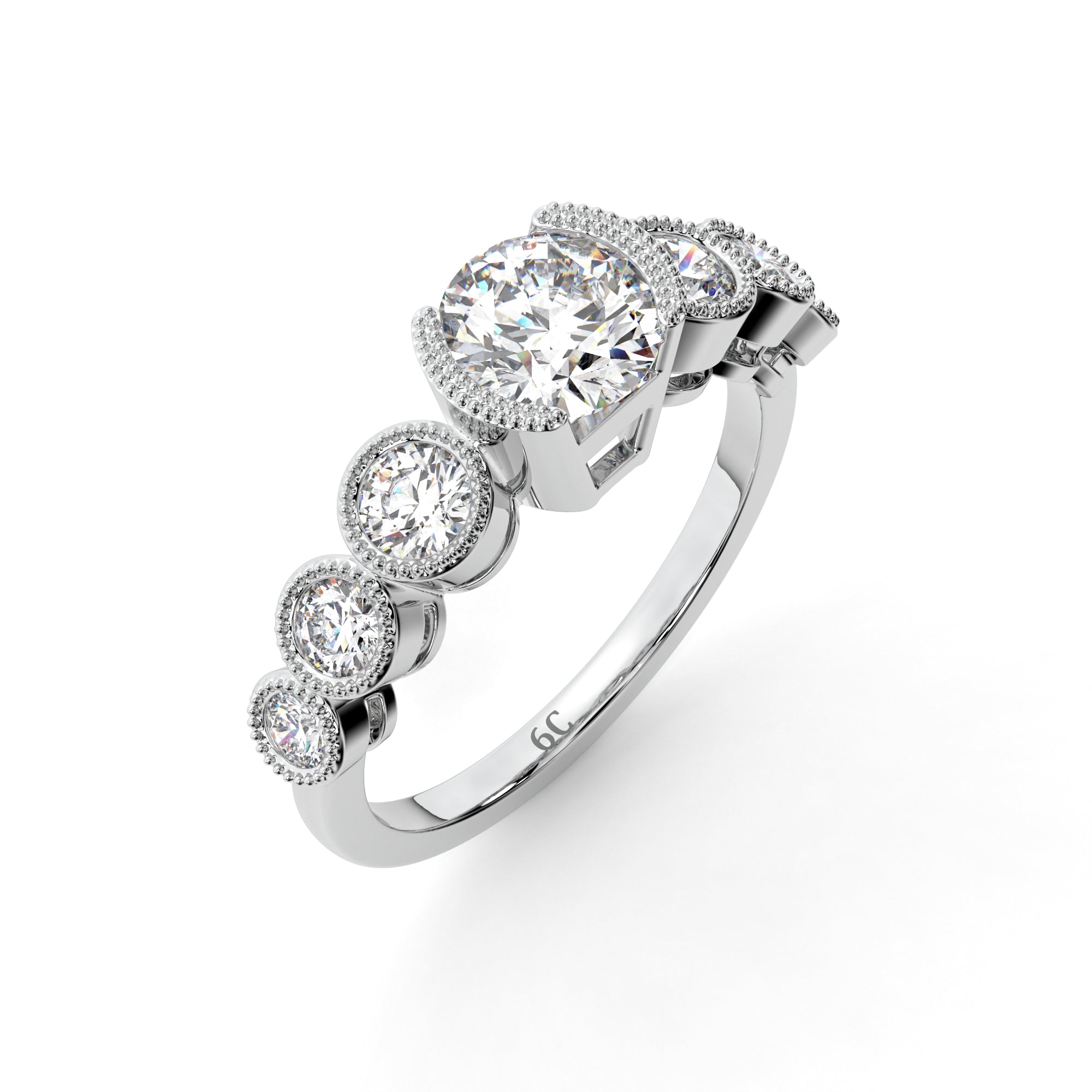 Lucky Seven Diamond Cluster Ring