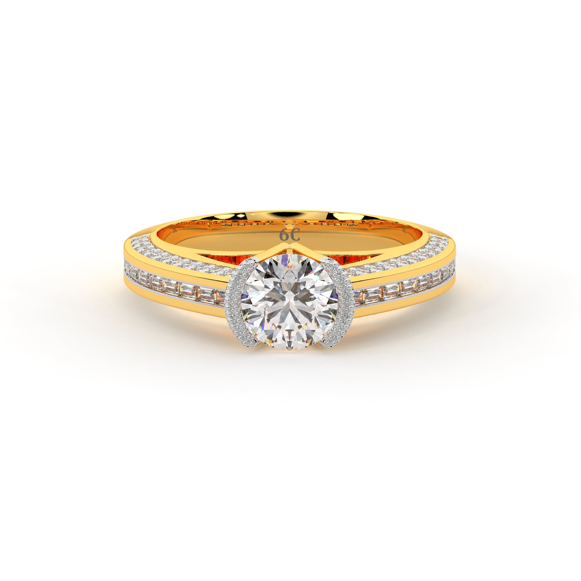 Majestic Crown Setting Diamond Ring