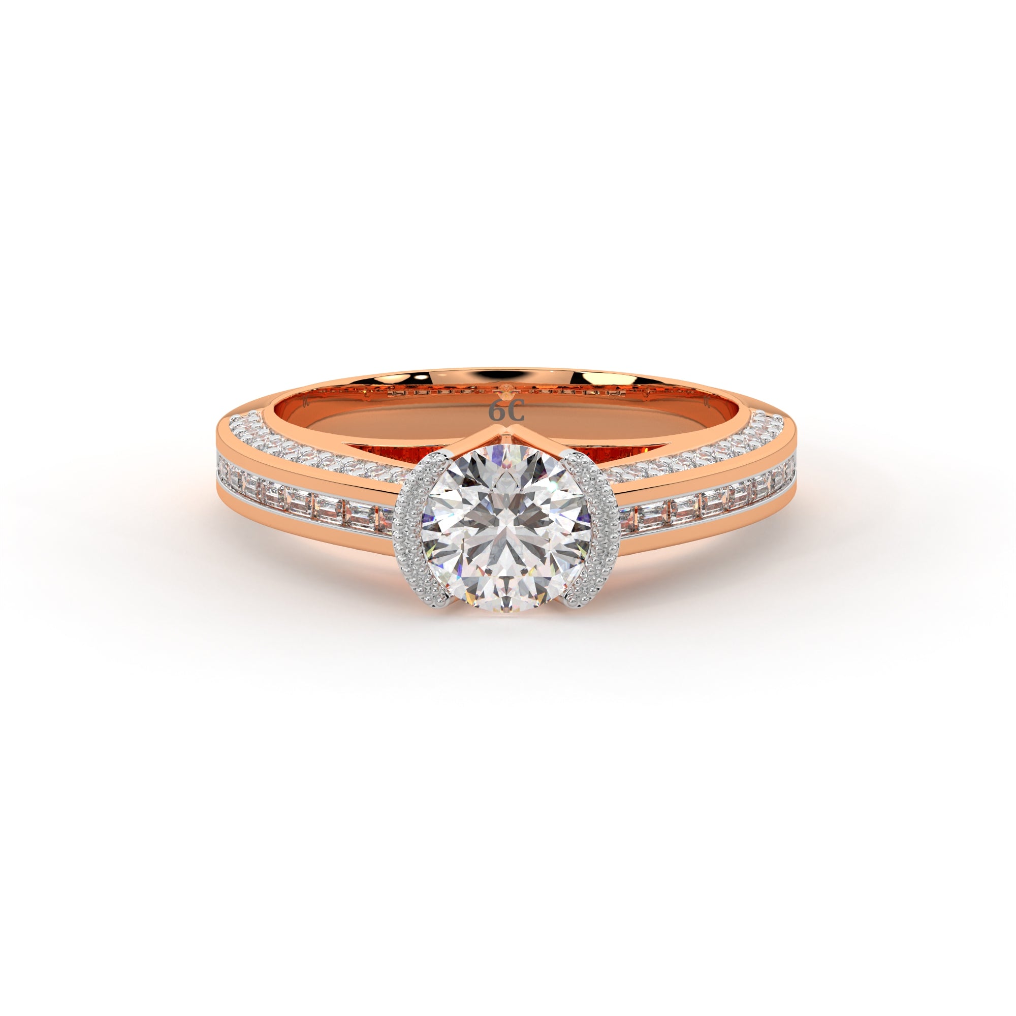 Majestic Crown Setting Diamond Ring