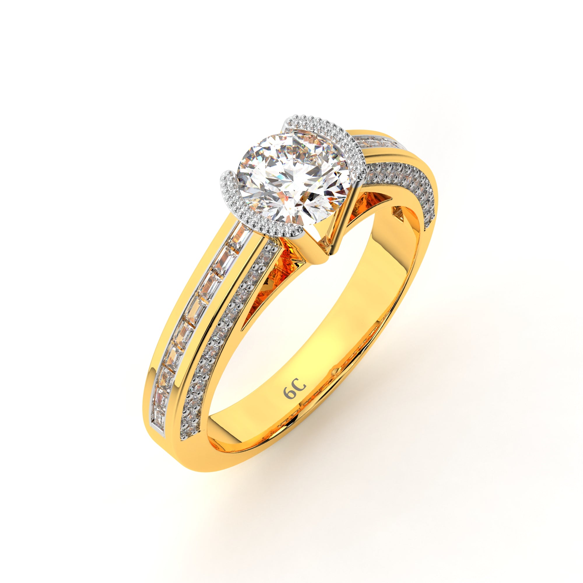 Majestic Crown Setting Diamond Ring