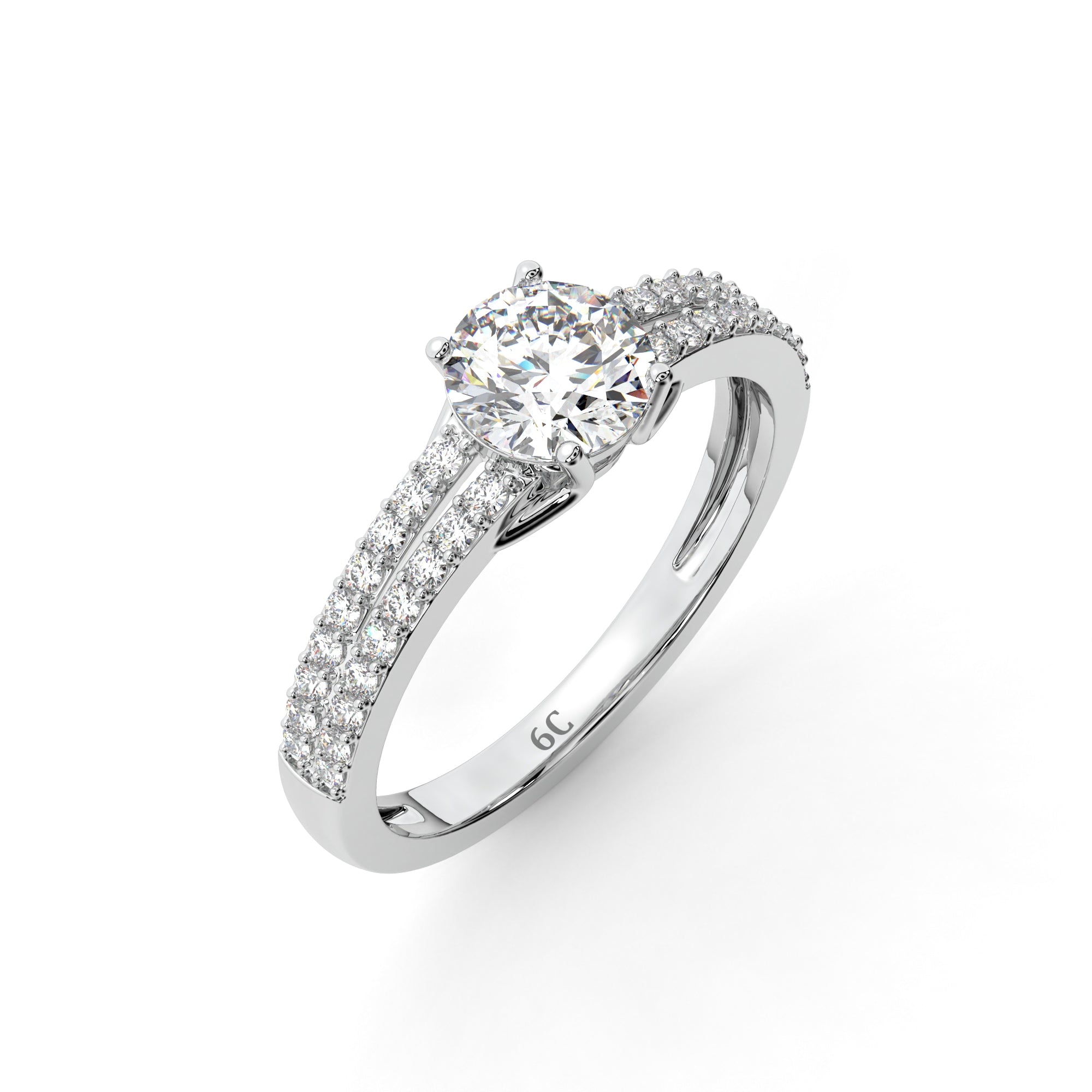 The 6C Dazzling Double Delight Diamond Ring