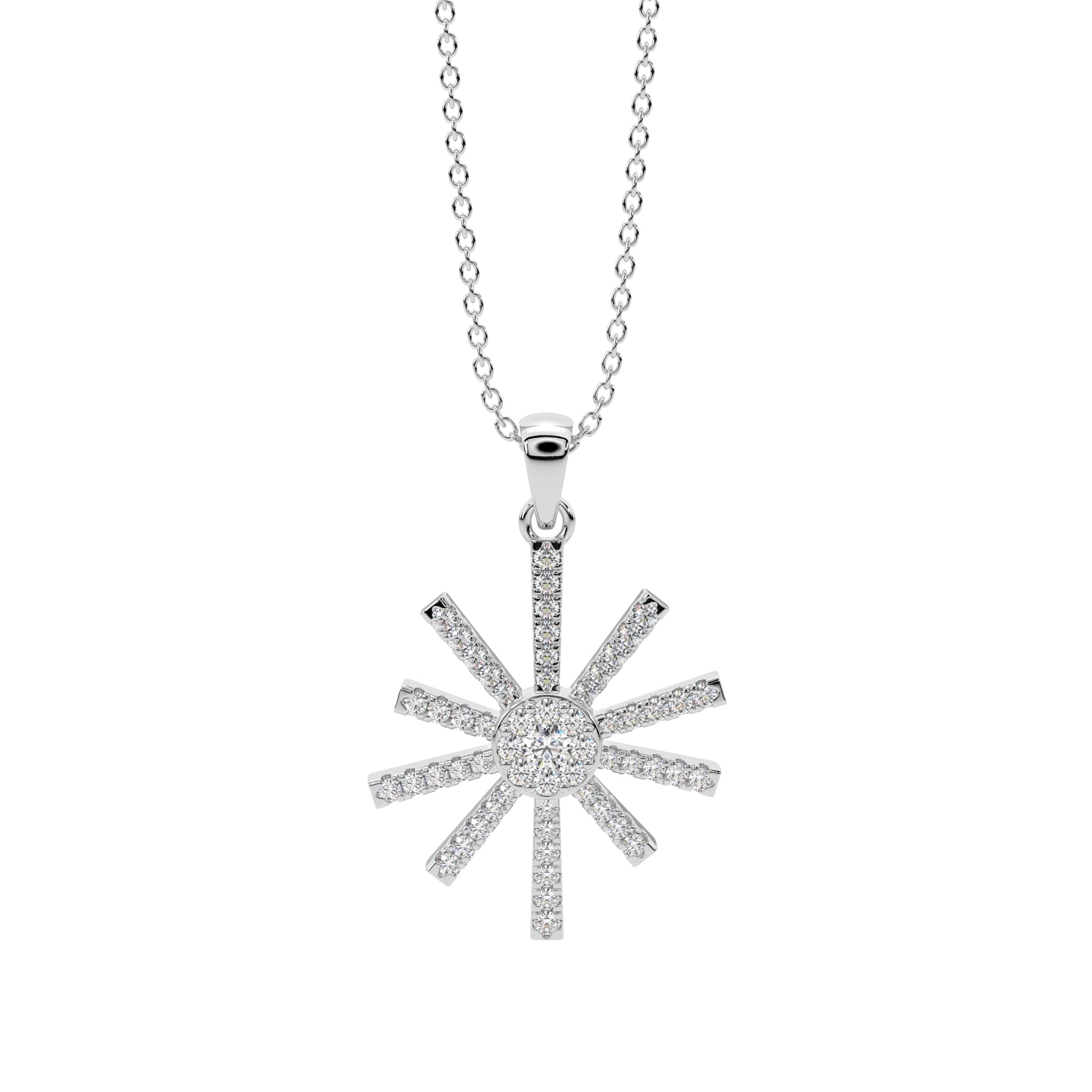 Sunlit Radiance Diamond Pendant