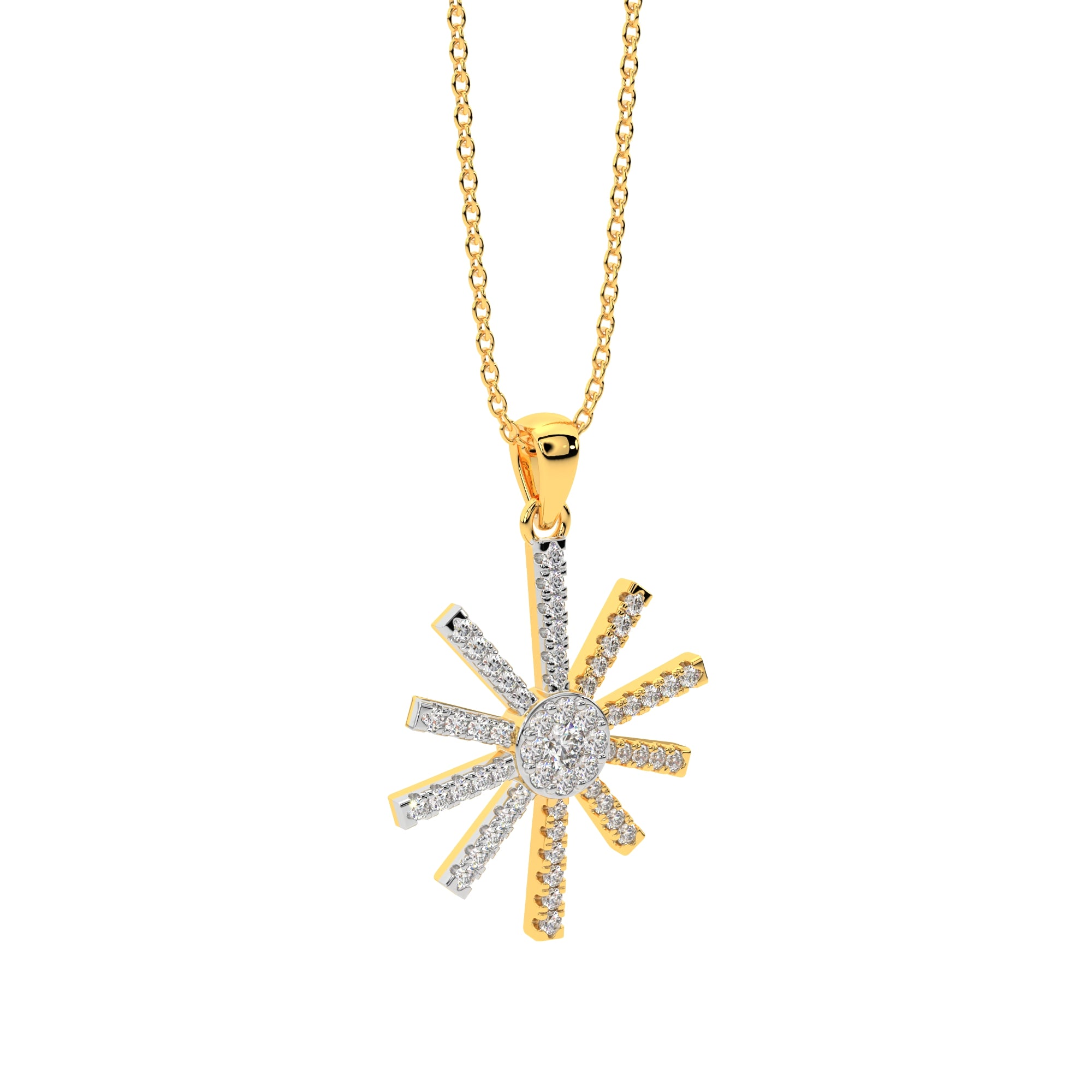 Sunlit Radiance Diamond Pendant