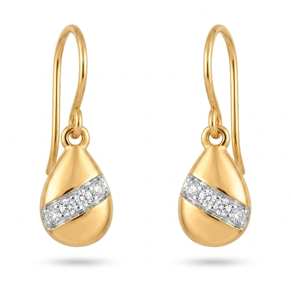 The6C Aurelia Pavé Ribbon Teardrop Earrings