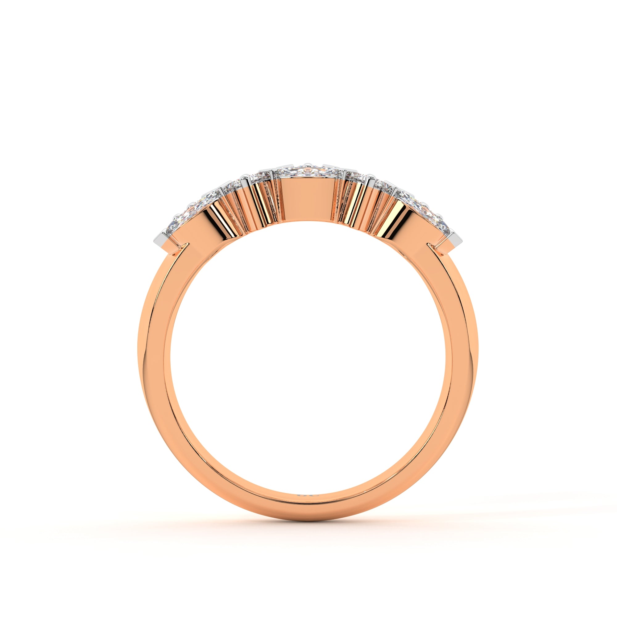 Marquise and Round Half Eternity Ring