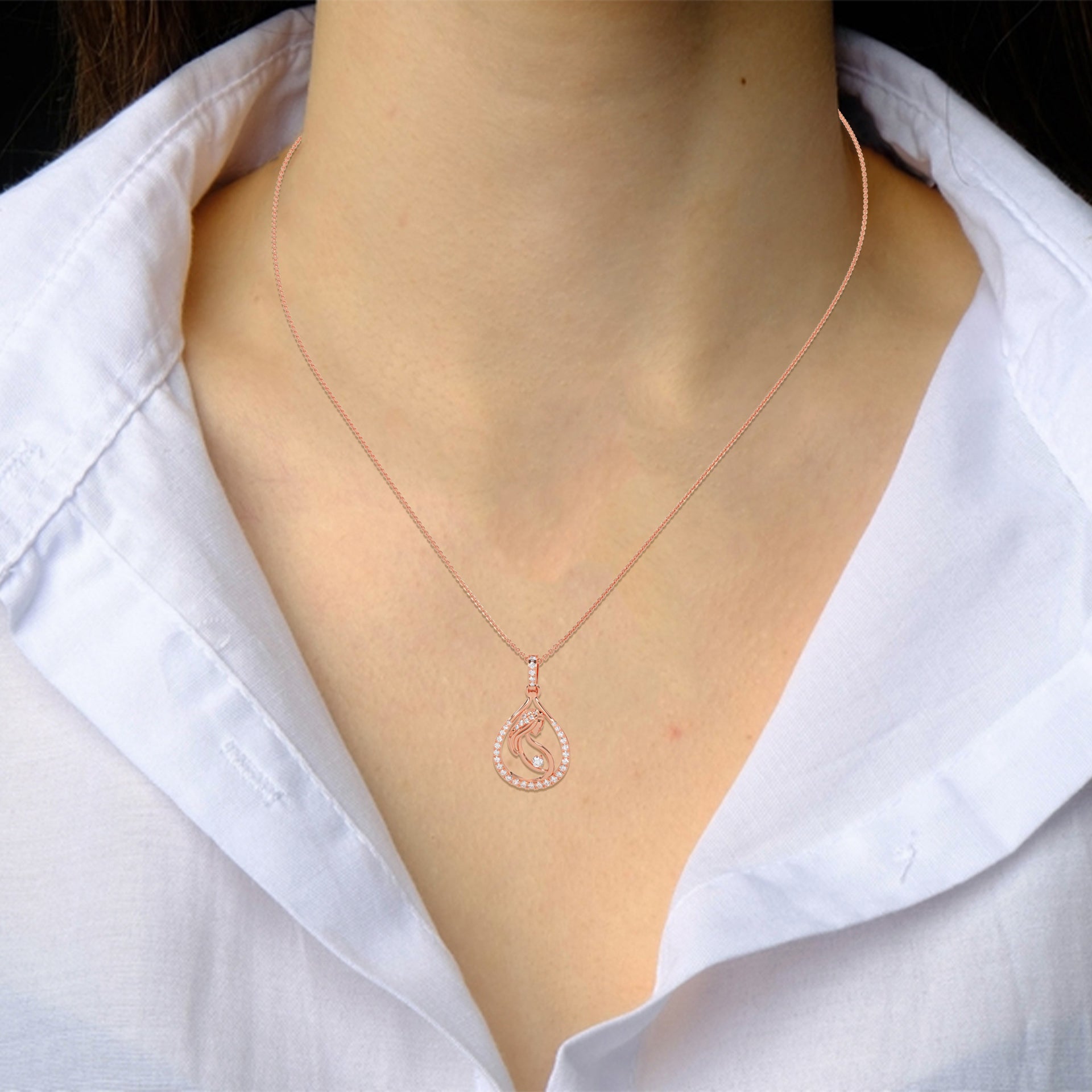 A Diamond Silhouette Pendant for Mom