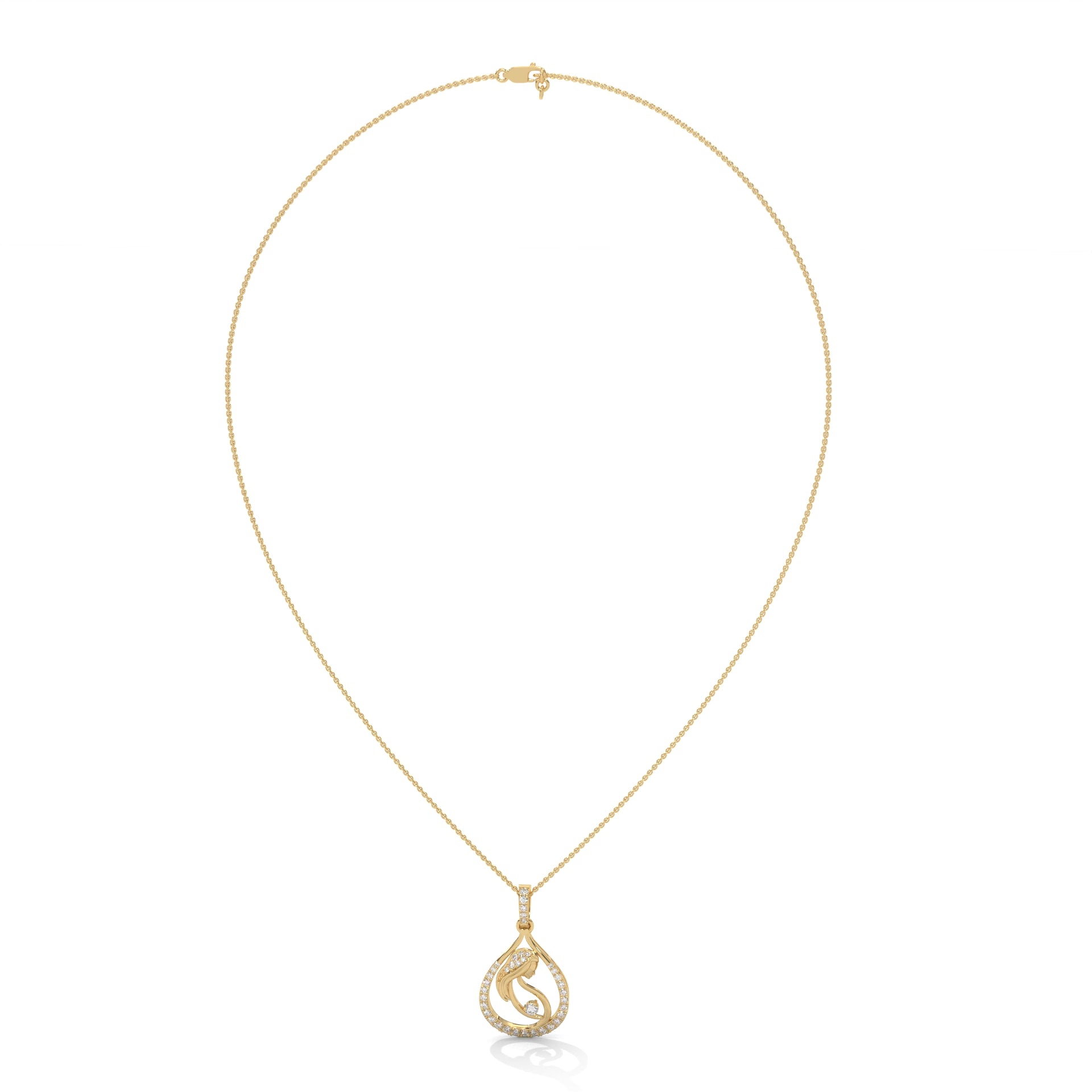 A Diamond Silhouette Pendant for Mom