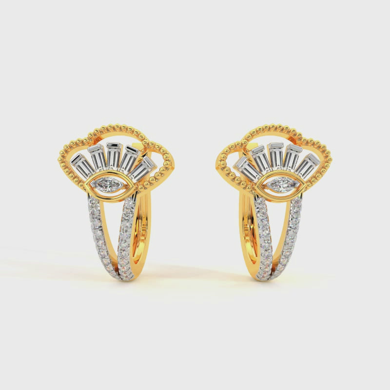 Lucky Diamond Gaze Hoops