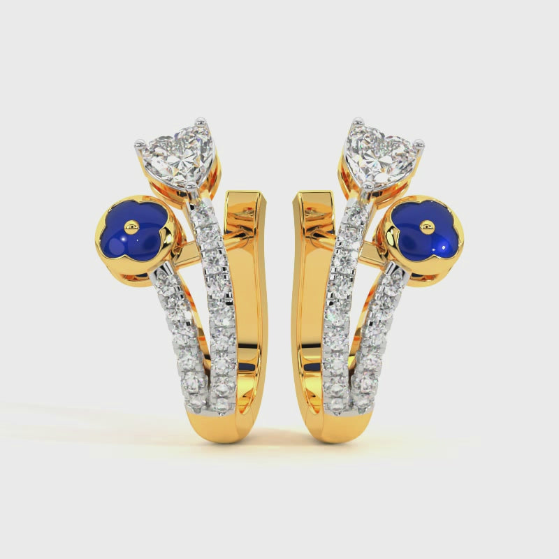 Elegant Diamond Ribbon Earrings