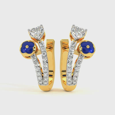 Elegant Diamond Ribbon Earrings