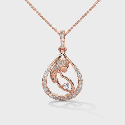 A Diamond Silhouette Pendant for Mom
