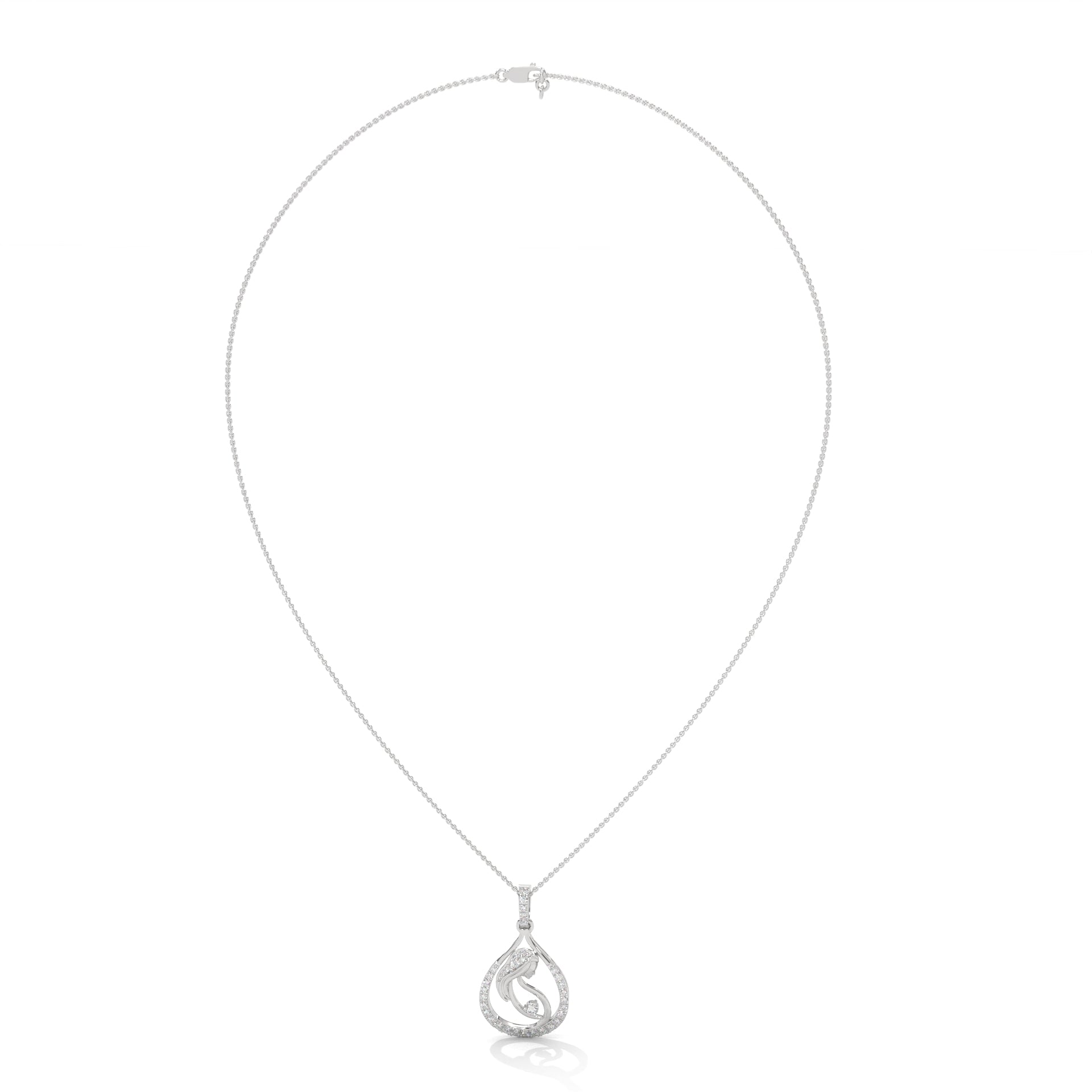 A Diamond Silhouette Pendant for Mom